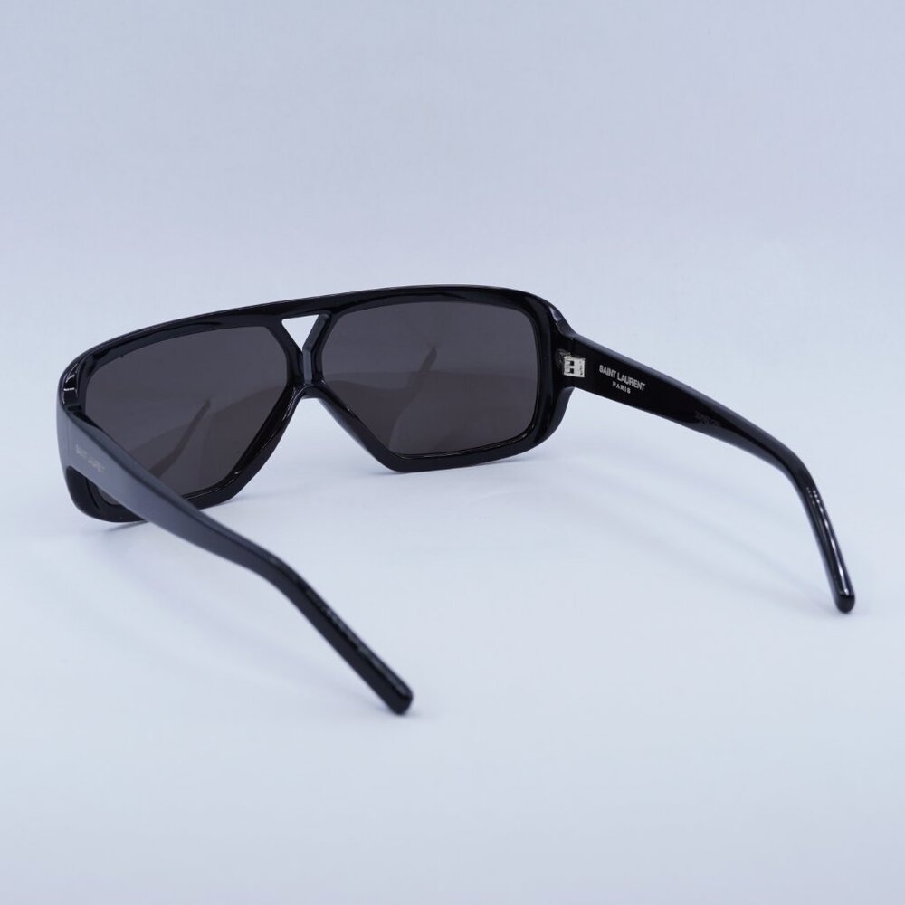 Saint Laurent SL569Y 001 Sunglasses Black Aviator Frame, Grey Lenses - Picture 11 of 12